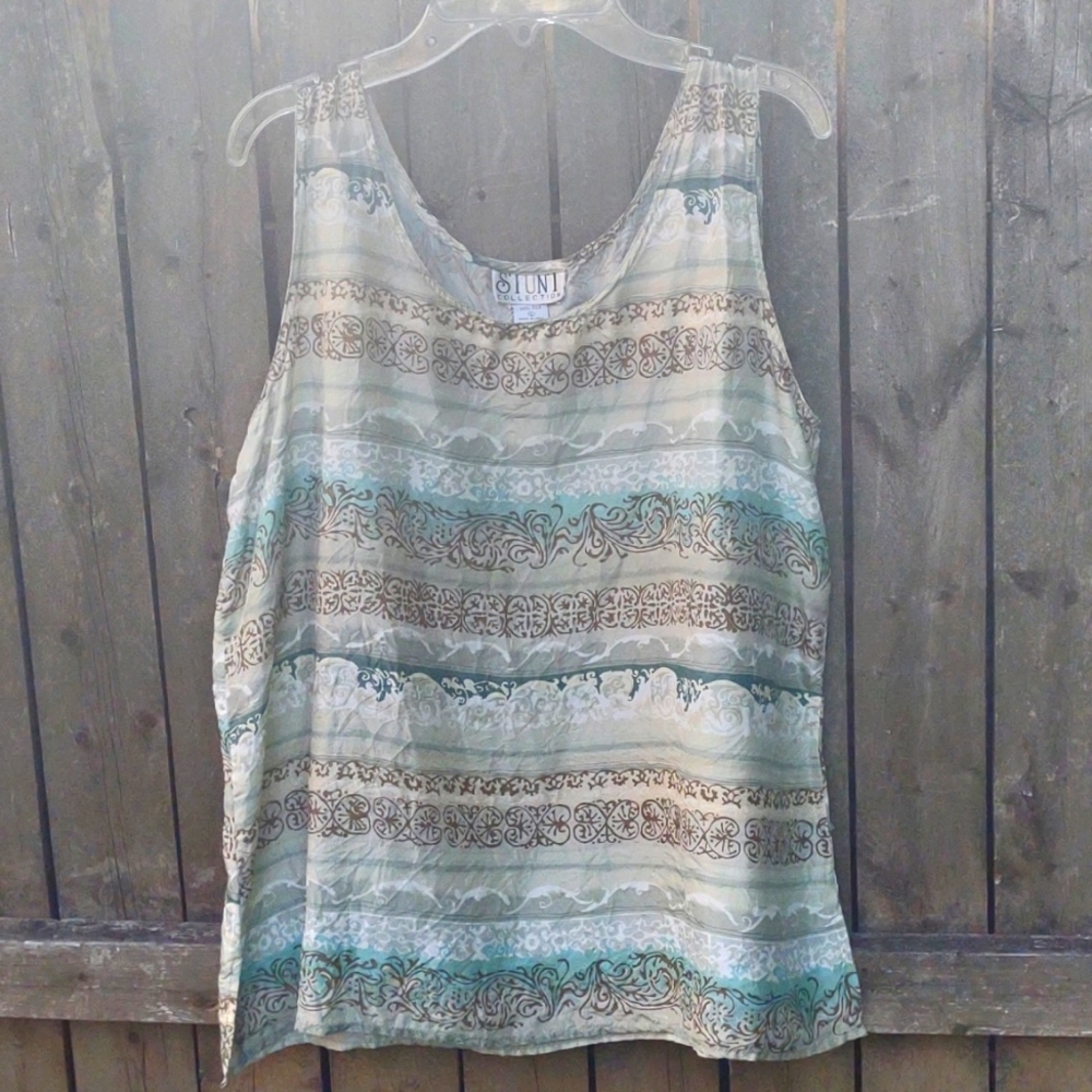 Ladies Silk short sleeves top
